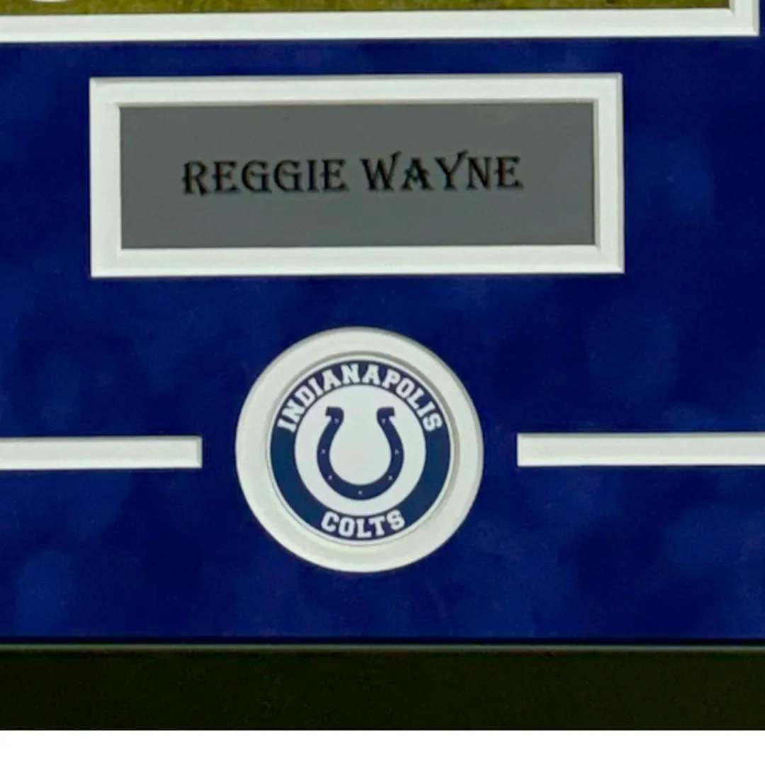 Reggie Wayne Hand Signed & Framed Indianapolis Colts 8x10 Photo (JSA)