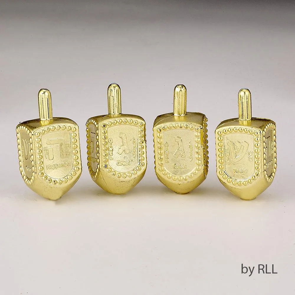 Rite Lite "Jar" of Dreidels, 25 Metallic Gold Dreidels