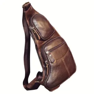 Rugged Vintage Leather Sling Bag