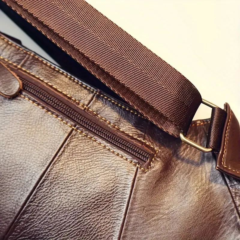 Rugged Vintage Leather Sling Bag