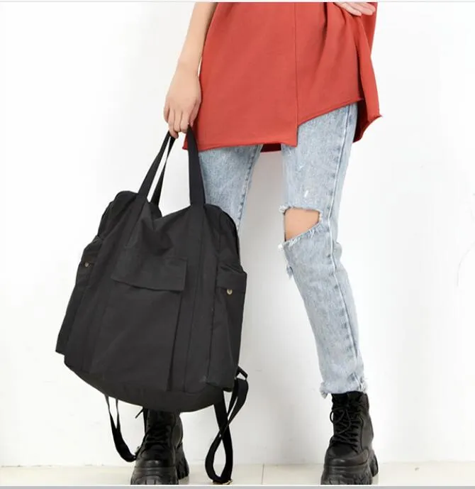 Simple Design Casual Large Backpack Women Handbag Bag Shoulder Tote Bag