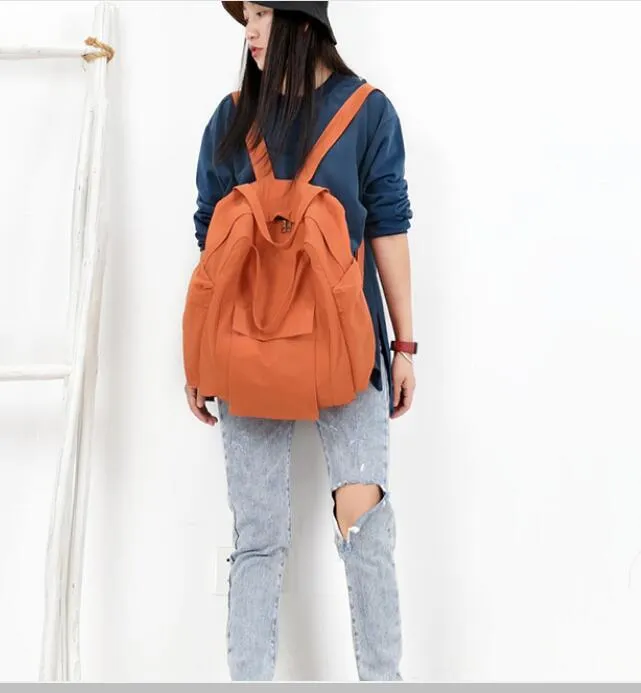 Simple Design Casual Large Backpack Women Handbag Bag Shoulder Tote Bag