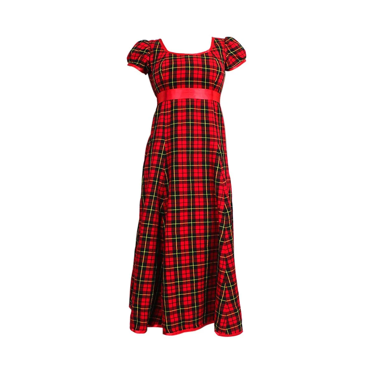 Simple Tartan Evening Gown