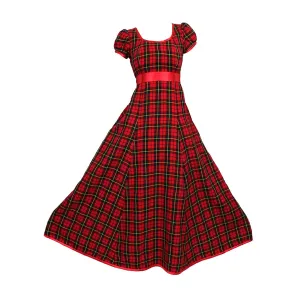 Simple Tartan Evening Gown