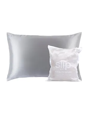 Slip Pillowcase & Delicate Bag Gift Set - Silver