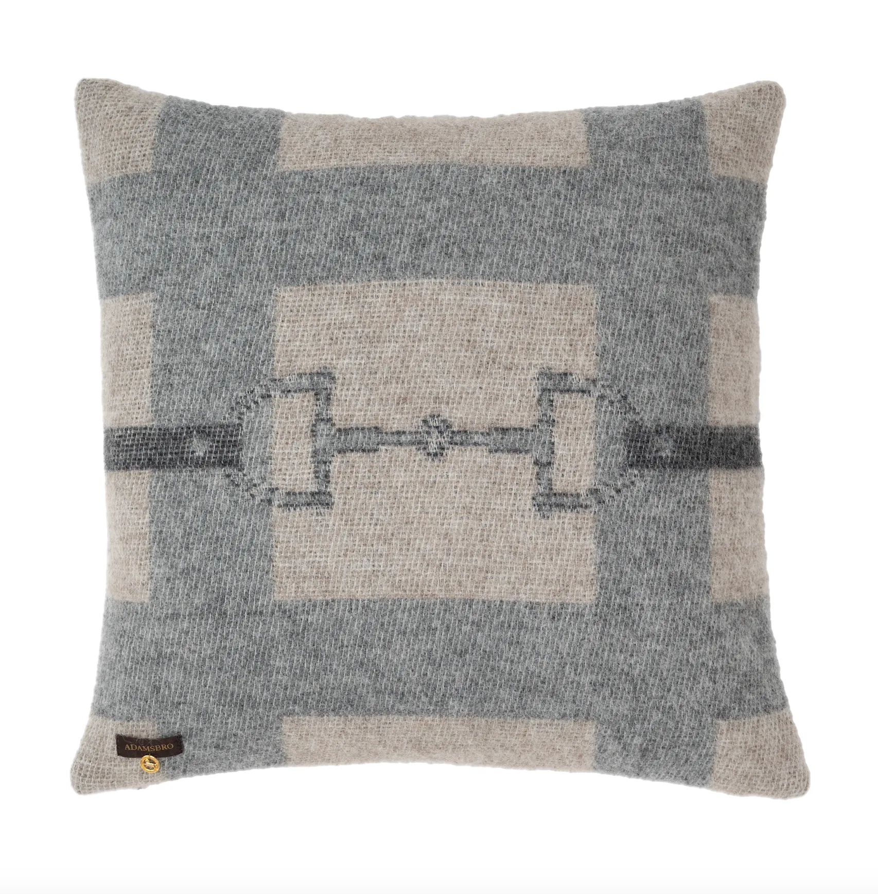 STRAP CUSHION NZ WOOL Beige & Taupe