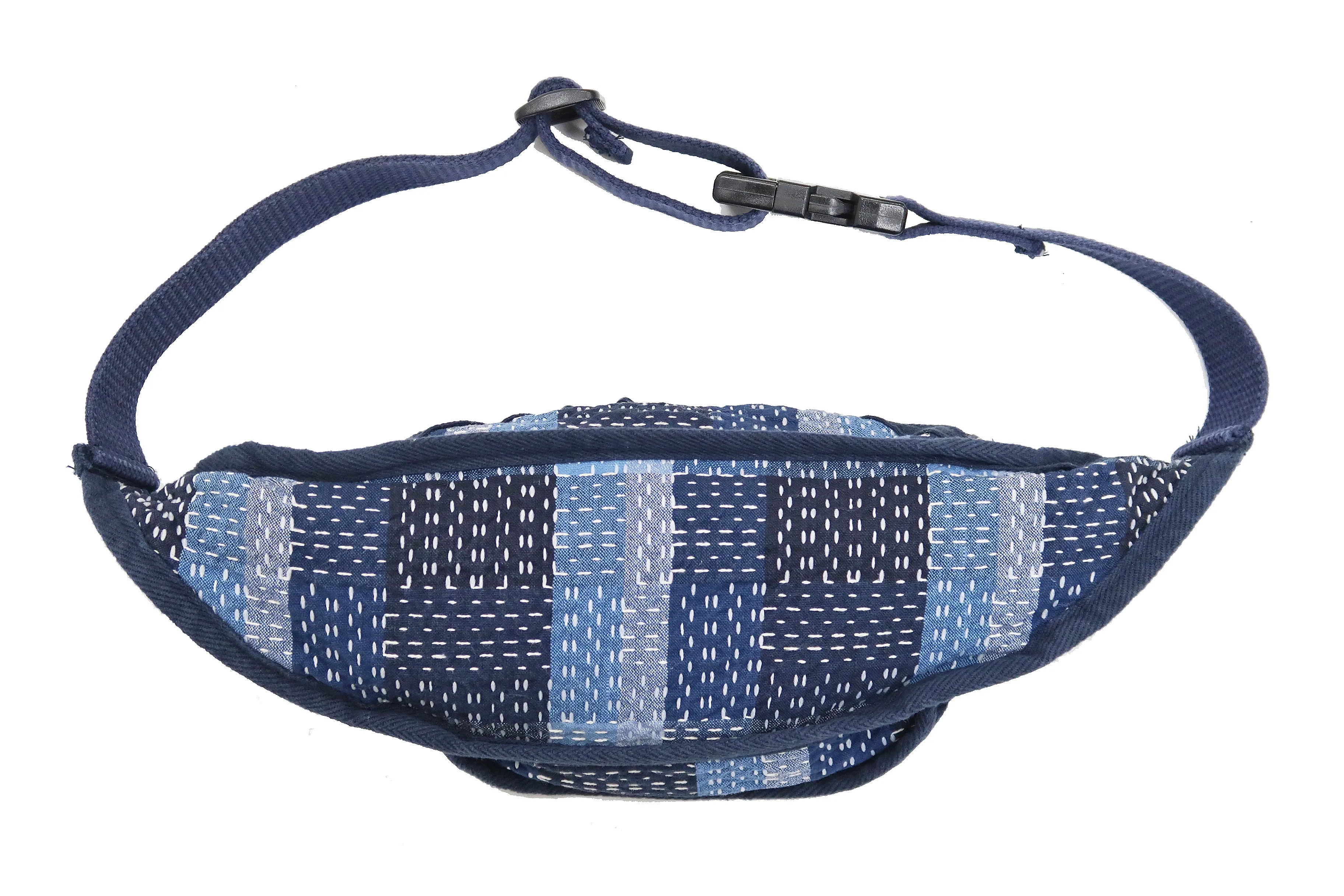 Studio D'artisan Sashiko Waist Bag Pouch Unisex Casual Japanese Style Fanny Pack 7538 Blue