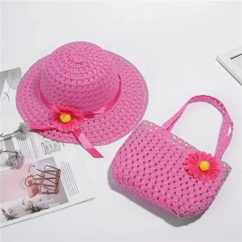 Sunny Day Daisy Straw Hat and Purse Bundle