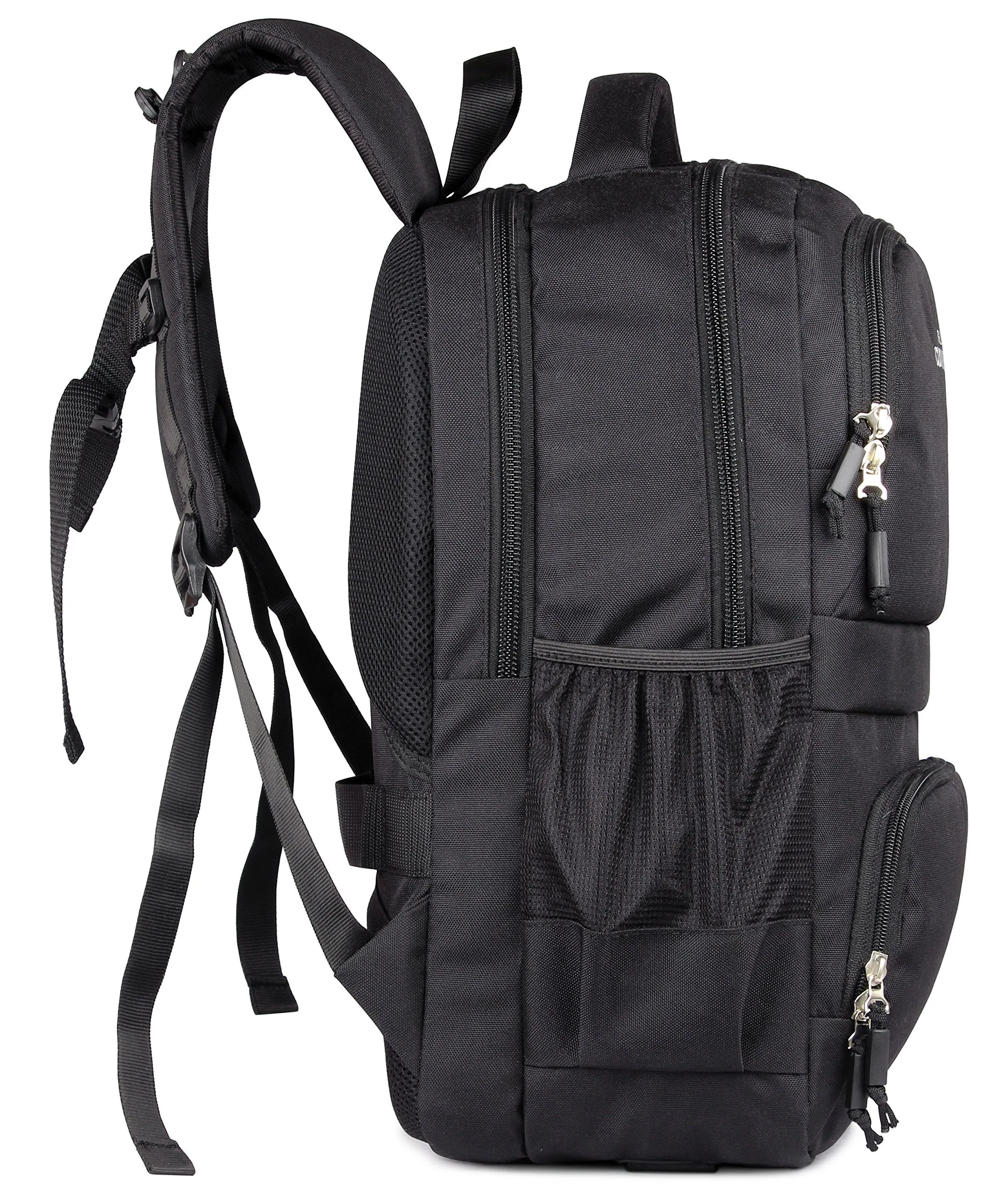 THE CLOWNFISH Charcoal 30 Ltrs Black Laptop Backpack (TCFBPPO-ABUKBL12)