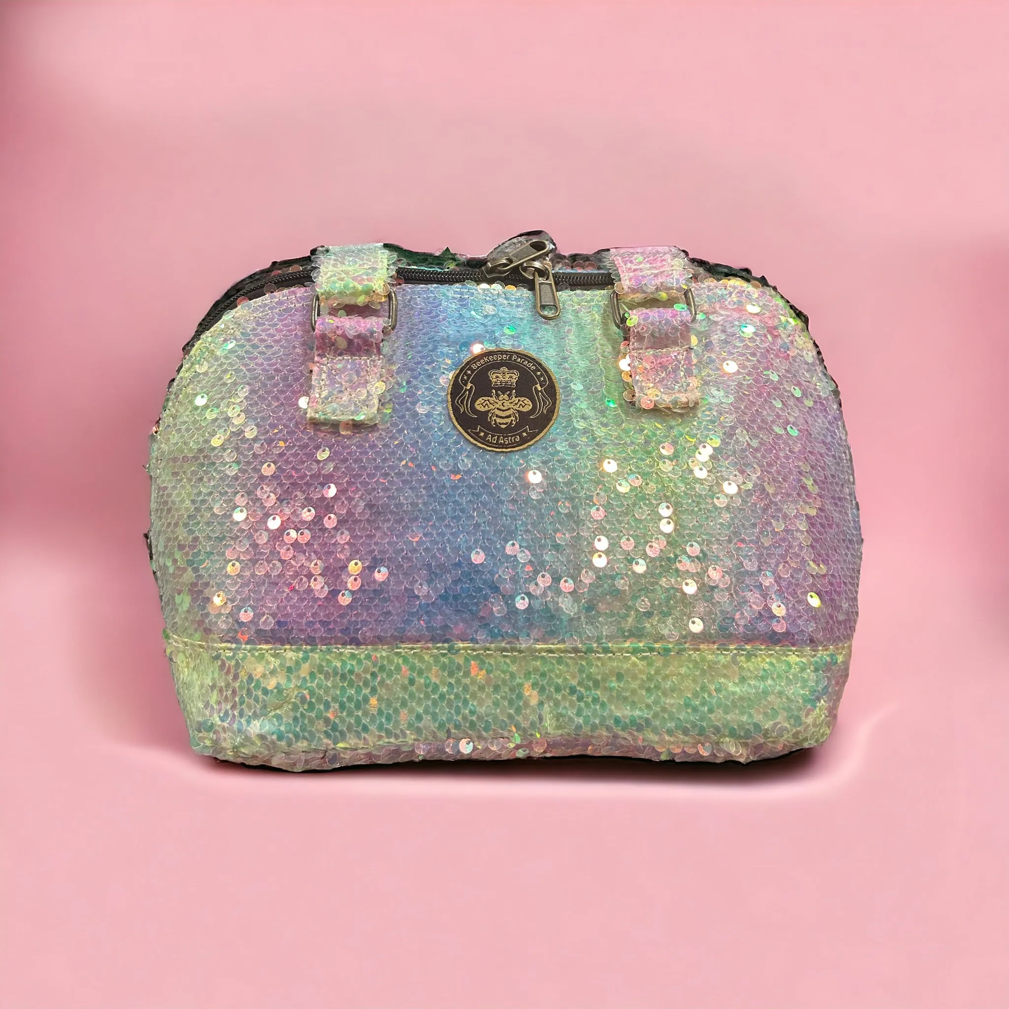 The Iridescent Sequin BeeKeeper Clam Shell Handbag