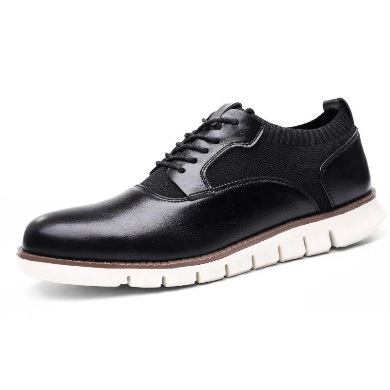 Trendy breathable lightweight sole casual shoes - Black