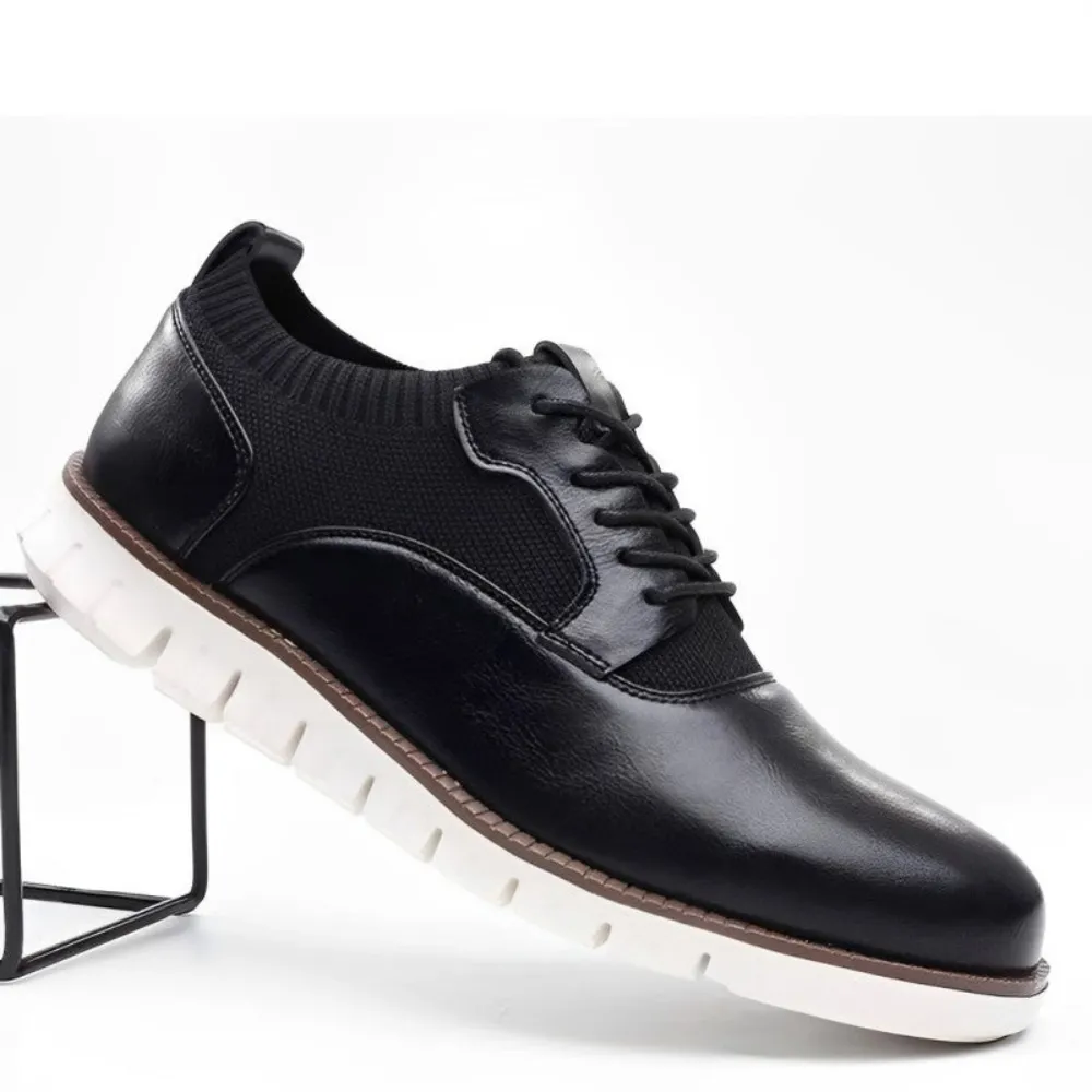 Trendy breathable lightweight sole casual shoes - Black