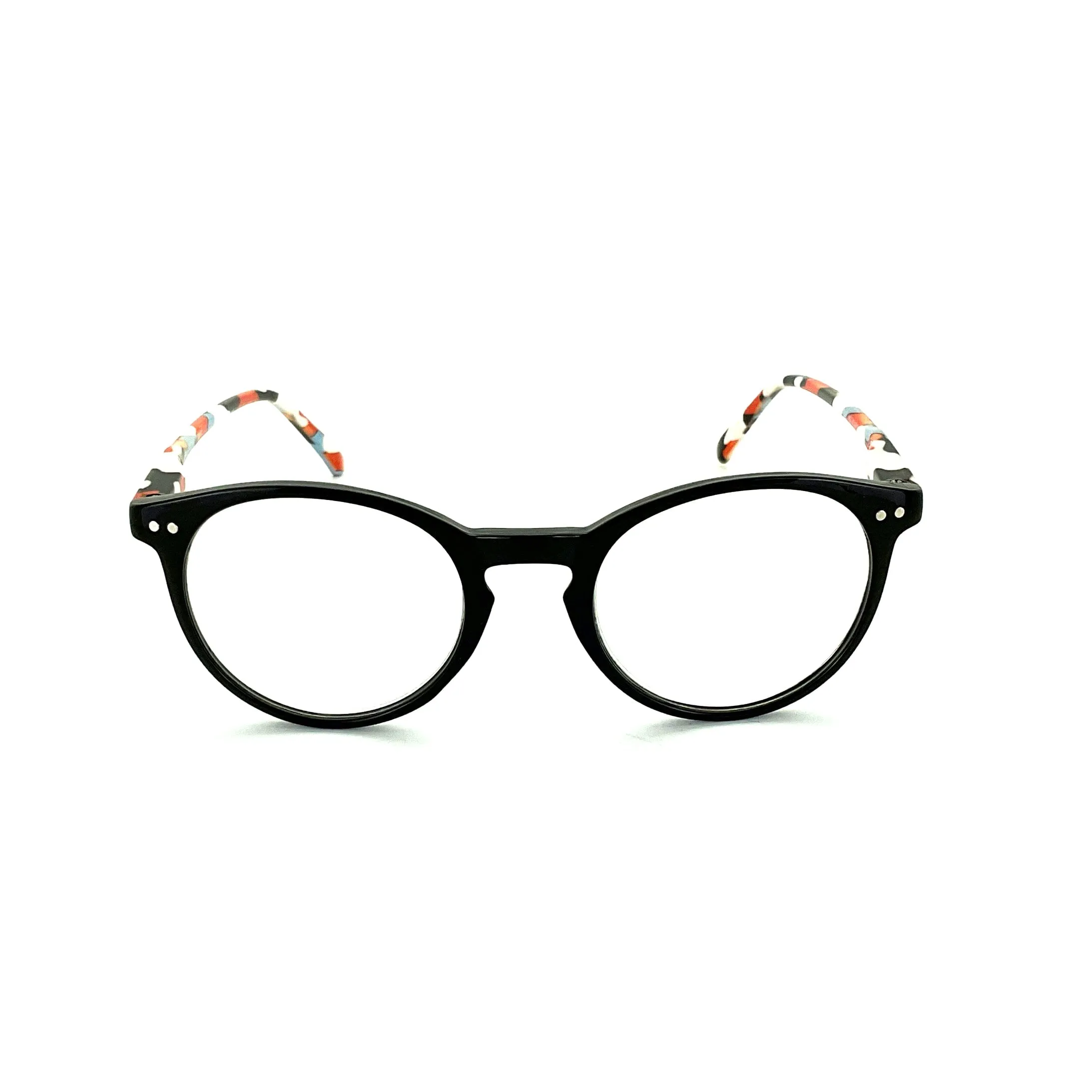 Trendy Fashion Round Keyhole Frame Reading Glasses