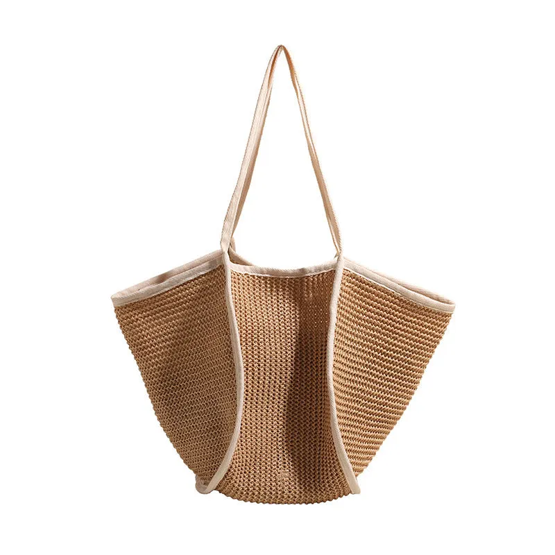 Trendy One-Shoulder Straw Woven Handbag: Versatile All-Match Style