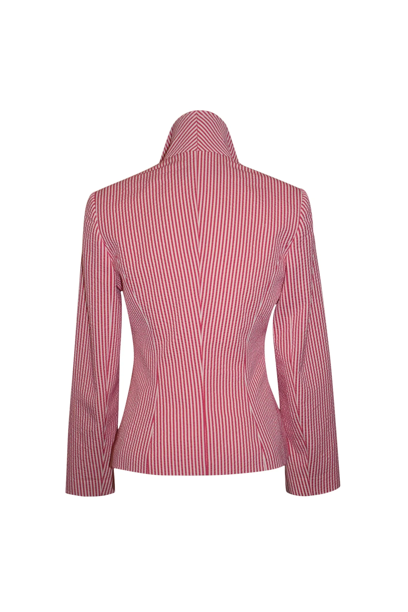 Trina Turk Lightweight Pink White Striped Jacket Blazer Size 6