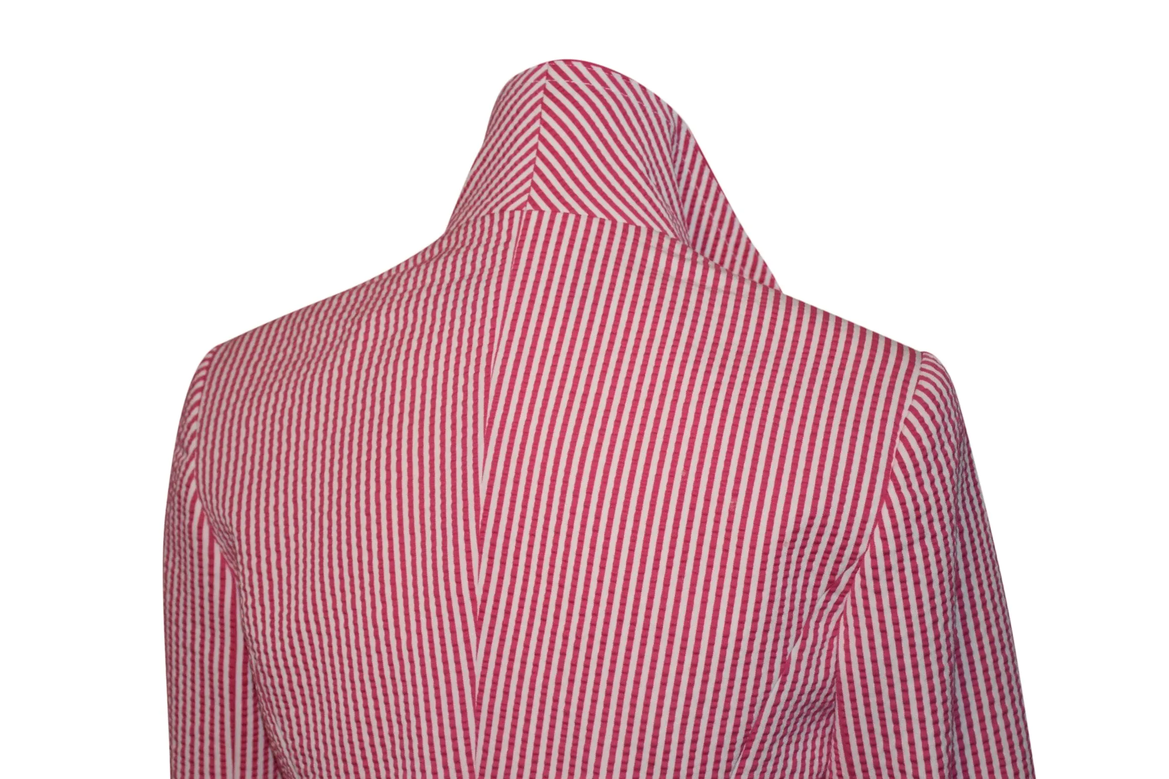 Trina Turk Lightweight Pink White Striped Jacket Blazer Size 6