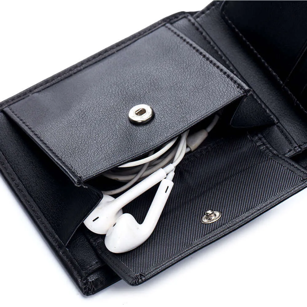 Versatile Leather RFID Folding Wallet