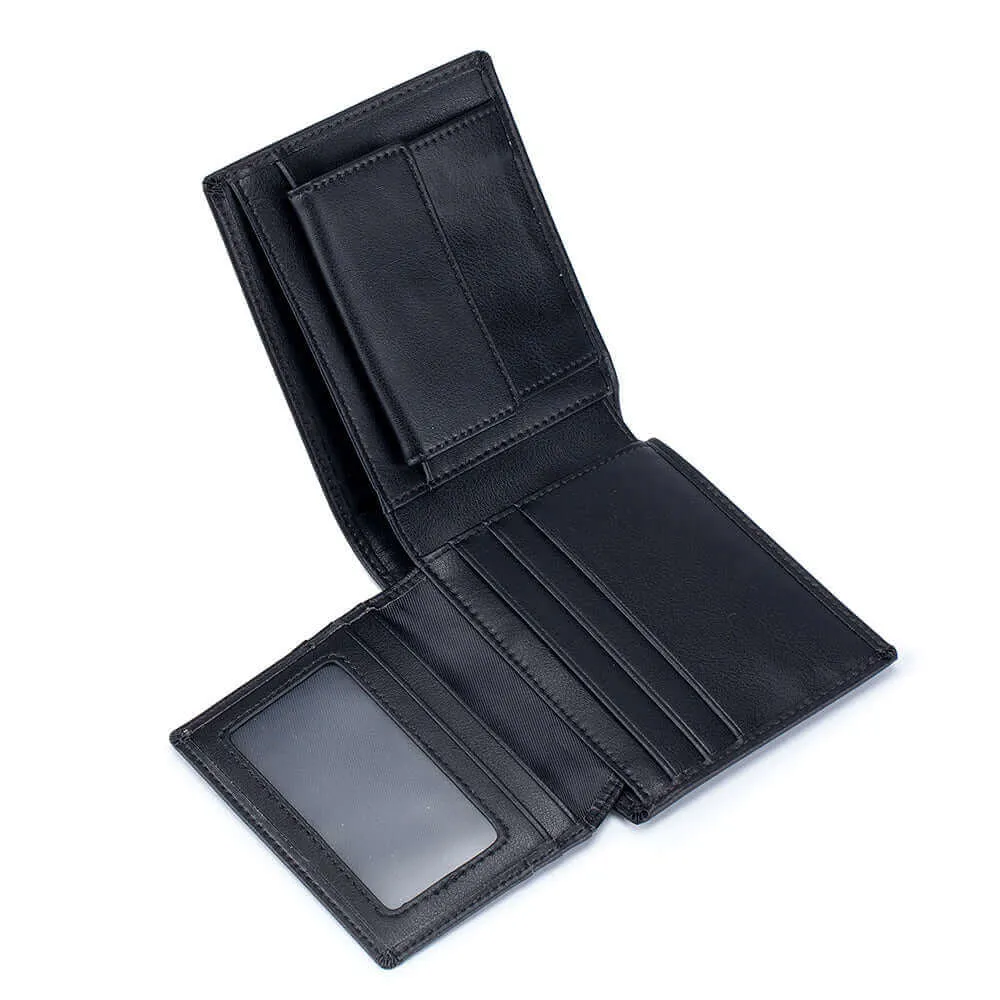 Versatile Leather RFID Folding Wallet