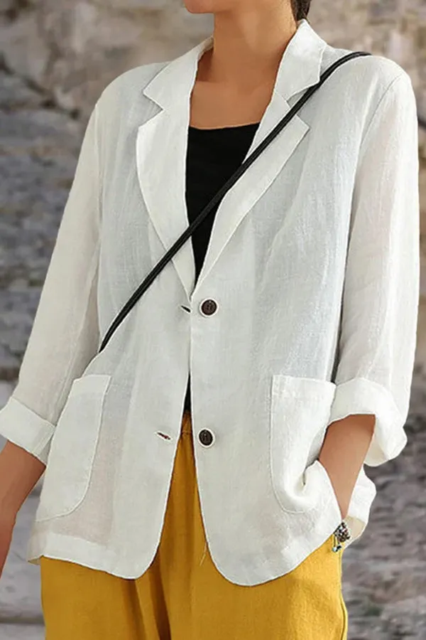 Versatile Long Sleeved Casual Loose Suit Jacket