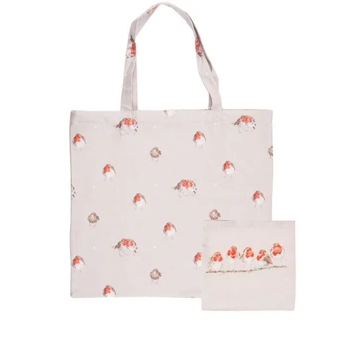 Wrendale Jolly Robin Foldable Shopper Bag